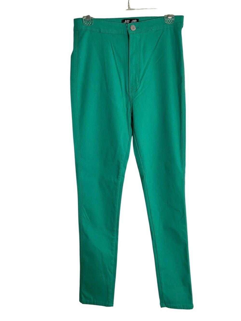 JC & JQ Skinny Pants in Emerald Green Size XL retro funky neon chic